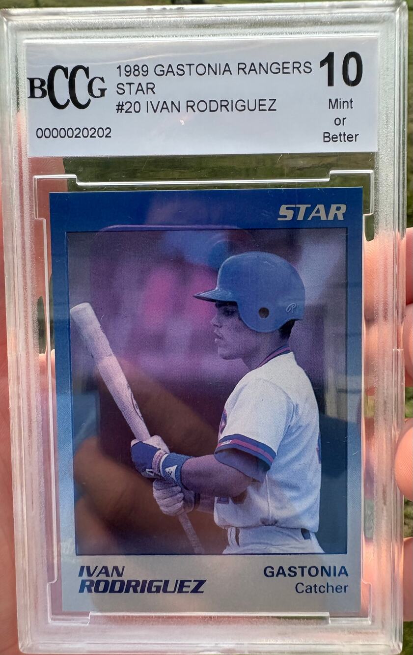 1989 Star Gastonia Rangers #20 Ivan Rodriguez BCCG 10 Mint Minor League HOF